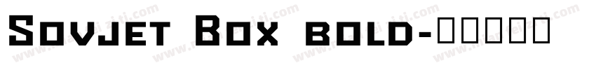 Sovjet Box bold字体转换